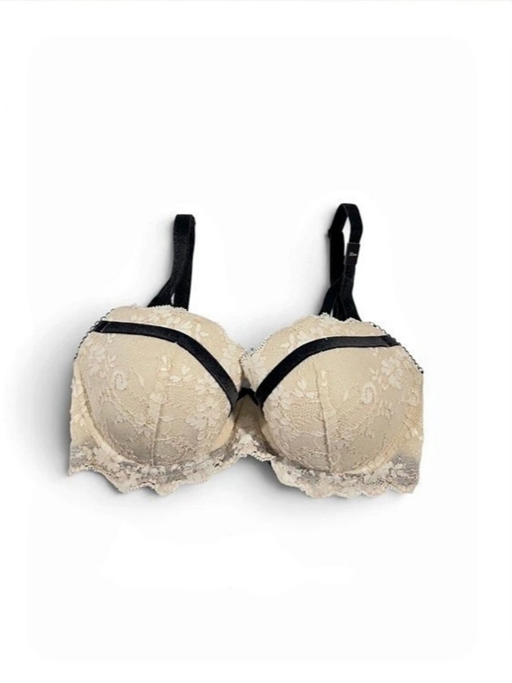 Victoria's Secret Lace Bra in Beige & Black |